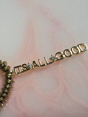 "It's All Good" Hematite Beaded Necklace 16"